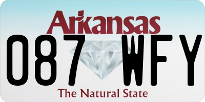 AR license plate 087WFY