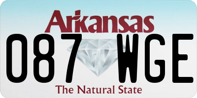 AR license plate 087WGE