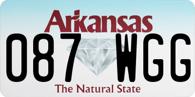 AR license plate 087WGG