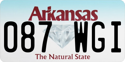 AR license plate 087WGI