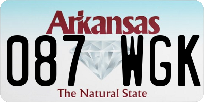 AR license plate 087WGK
