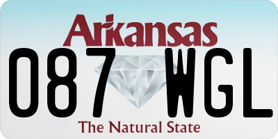 AR license plate 087WGL
