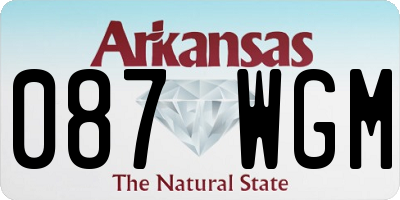 AR license plate 087WGM