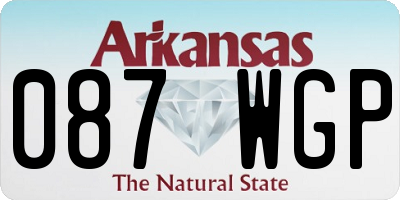 AR license plate 087WGP