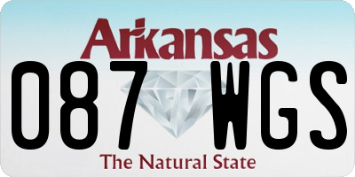 AR license plate 087WGS