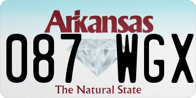 AR license plate 087WGX