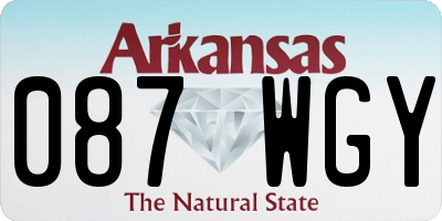 AR license plate 087WGY