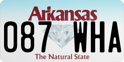 AR license plate 087WHA