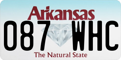 AR license plate 087WHC