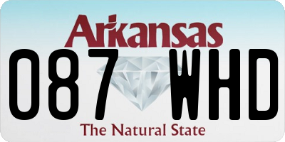 AR license plate 087WHD