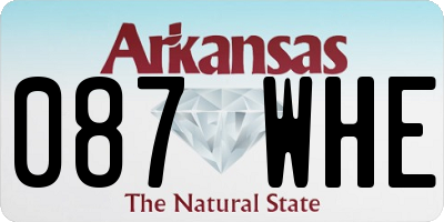 AR license plate 087WHE