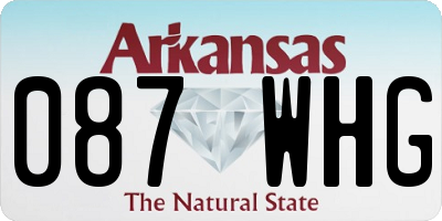 AR license plate 087WHG