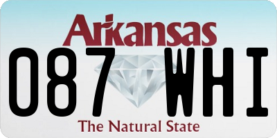 AR license plate 087WHI