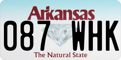 AR license plate 087WHK