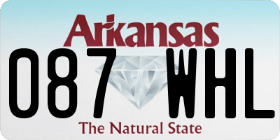 AR license plate 087WHL