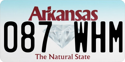 AR license plate 087WHM