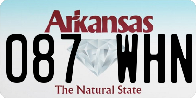 AR license plate 087WHN
