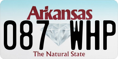 AR license plate 087WHP