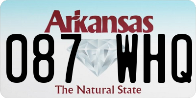 AR license plate 087WHQ