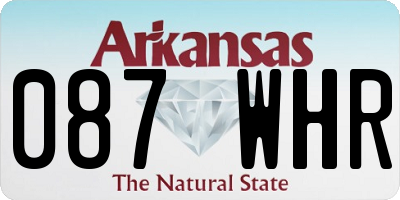 AR license plate 087WHR