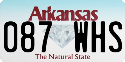 AR license plate 087WHS