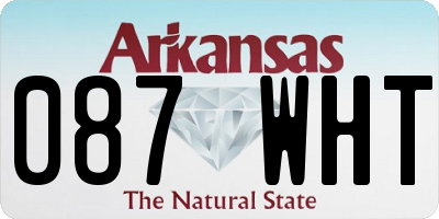 AR license plate 087WHT