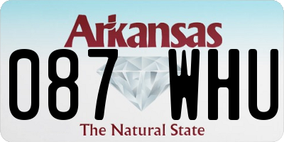 AR license plate 087WHU