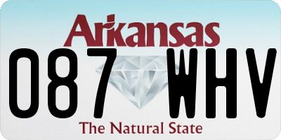 AR license plate 087WHV