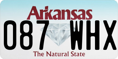 AR license plate 087WHX