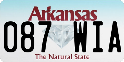 AR license plate 087WIA