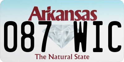 AR license plate 087WIC