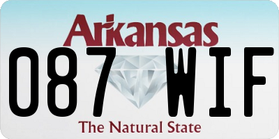 AR license plate 087WIF