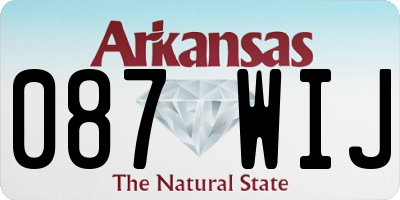 AR license plate 087WIJ