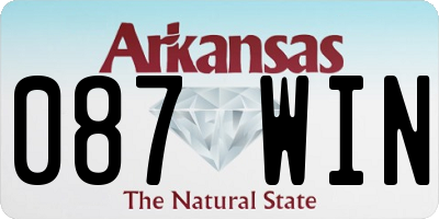 AR license plate 087WIN