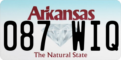 AR license plate 087WIQ