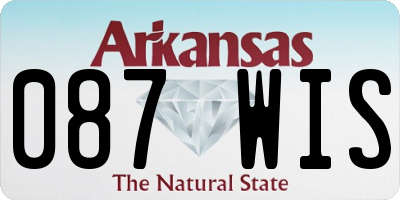 AR license plate 087WIS