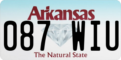AR license plate 087WIU