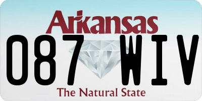 AR license plate 087WIV