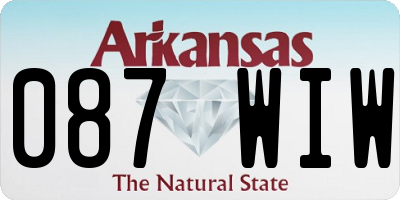AR license plate 087WIW