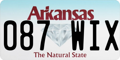 AR license plate 087WIX