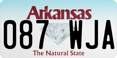 AR license plate 087WJA