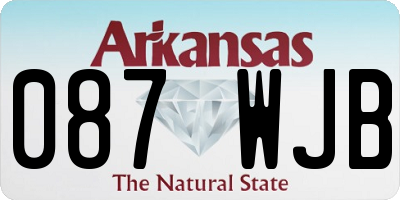 AR license plate 087WJB
