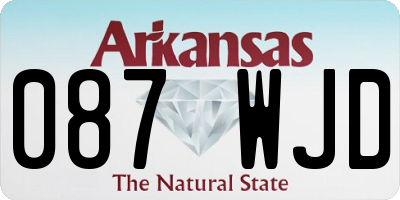 AR license plate 087WJD