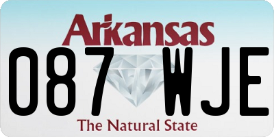 AR license plate 087WJE
