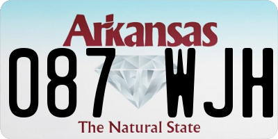 AR license plate 087WJH