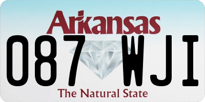 AR license plate 087WJI