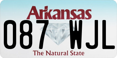 AR license plate 087WJL
