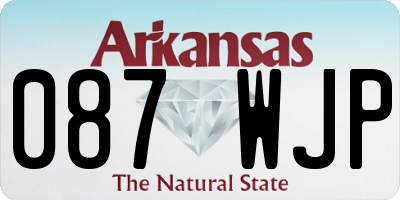 AR license plate 087WJP