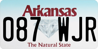 AR license plate 087WJR