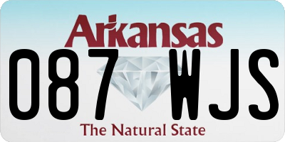 AR license plate 087WJS